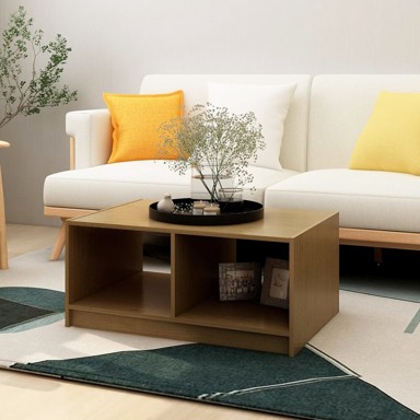 Stolić za kavu boja meda 75 x 50 x 33,5 cm od masivne borovine