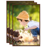 MDF Okviri za fotografije 3 kom za zid i stol brončani 70x90 cm