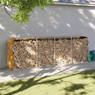 Držač za cjepanice svjetlosmeđi 300x45x100 cm od pocinčanog čelika