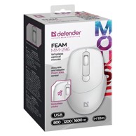 DEFENDER Bežični miš Feam MM-296 RF Silent, bijeli