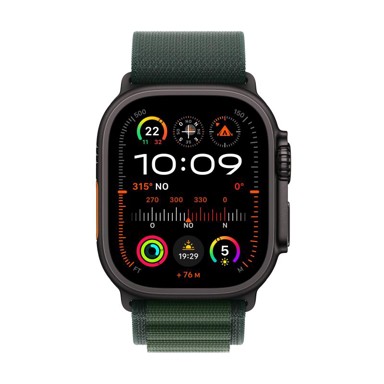 APPLE Pametni sat Ultra 2, crno-zeleni, 49mm, GPS+4G, Titan Alpine, M