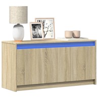 TV ormarić s LED svjetlima boja hrasta 100x34x50 cm drveni