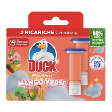DUCK Osvježivač za WC školjku Fresh Discs, punjenje, 72 ml, Mango Verse