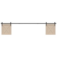 Komplet kliznih vrata ormarića 244 cm ugljični čelik