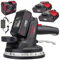 RED TECHNIC Vibracijska ploča za polaganje keramike 21V, vakuumsko prianjanje, 180 mm, 2x2Ah