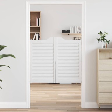 Okretna vrata Louvred Dizajn 2 para bijela 90x100 cm