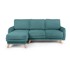 BONAMI SELECTION Tirkizna (promjenjiva) sklopiva kutna garnitura od samta Tori, 230x170x80 cm