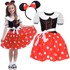 Kostim Minnie Mouse za djevojčice, L/XL, crveno-crni