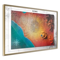 Poster Raised Relief Map: Rome 45x30