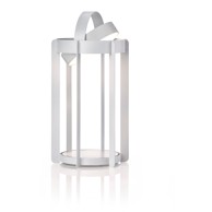 ZONE Svijetlo siva LED lanterna s USB za eksterijer (visina 30 cm) Firefly 