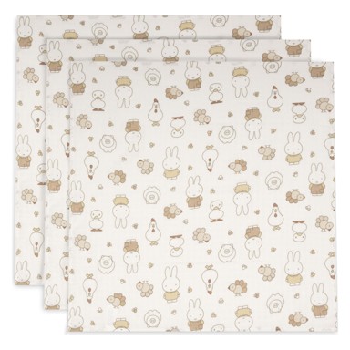 JOLLEIN Tetra pelena Miffy Family Farm, 70x70 cm 3/1