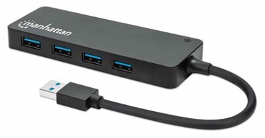 MANHATTAN USB hub, 4-portni USB 3.2, crni