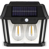 Vanjska solarna zidna lampa, crna