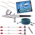 Set airbrush kistova, 4 mlaznice 0,2 mm, 0,3 mm, 0,5 mm, crijevo 1,8 m