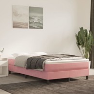 Okvir za krevet s oprugama ružičasti 120 x 200 cm baršunasti