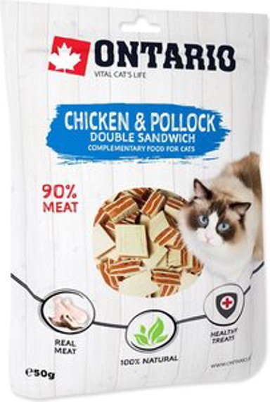 ONTARIO Poslastica za mačke 50 g, piletina i kolja