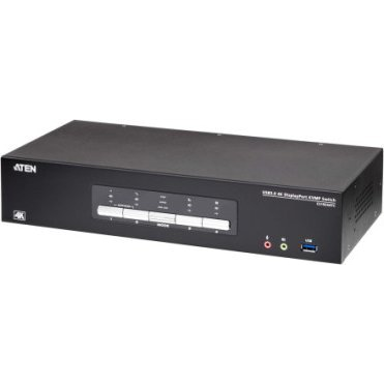 ATEN KVM preklopnik CS1924ATC, DisplayPort, USB, 4K Ultra HD, crni