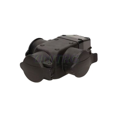 WERTOR Utičnica šuko gumena trostruka IP44