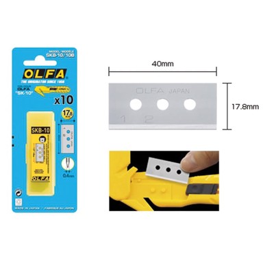 OLFA Nož za skalpel SKB-10/10B, 17.8 mm, za SK-10, srebrni, blister, 10 kom