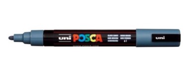 UNI POSCA Marker pc-5m, kameno sivi