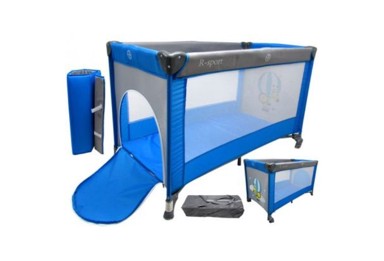 Prijenosni krevetić LION 2u1, plavi