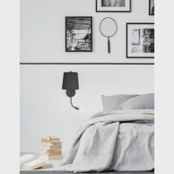 Zidna lampa Sage, LED i E27, 15 W, 3000 K, 190 lm, IP20, crna