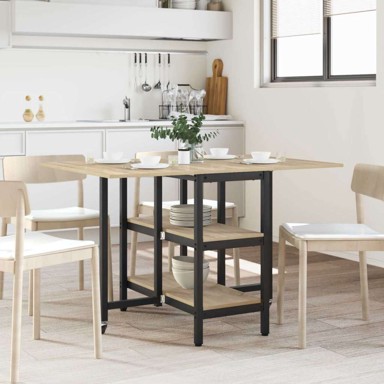 Blagovaonski stol, konstruirano drvo, 122 x 80 x 76,5 cm, hrast sonoma