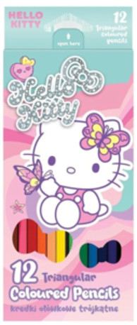 Drvene bojice, trokutaste, Hello Kitty, 12 kom