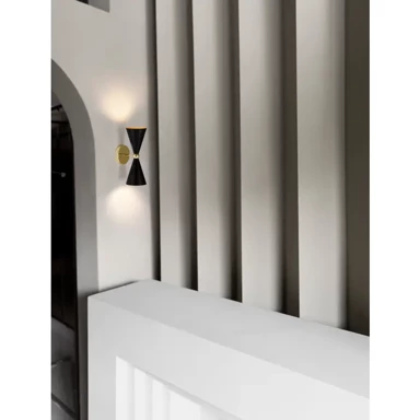 Zidna lampa Gala, E14, IP20, mat crna i zlatna