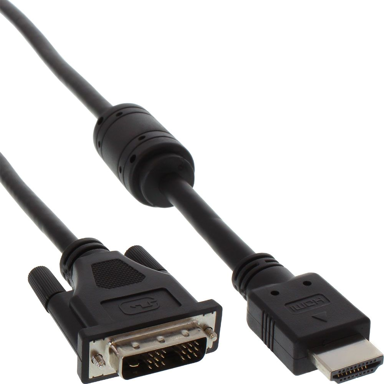 INLINE HDMI na DVI adapter, 1,8 m, crni