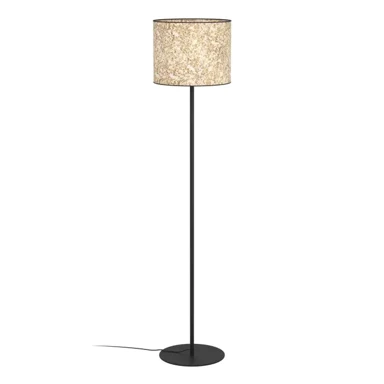 EGLO Stajaća lampa 1xe27 v-1620, crna/platno bež butterburn 43939