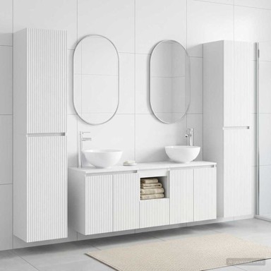 Set kupaonskog namještaja 5 kom 33 x 34,5 x 160 cm, bijeli