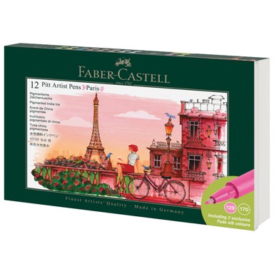 FABER-CASTELL Set Pitt artist pen pk12 Paris 267136, sortirano