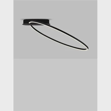 NOVA LUCE Stropna svjetiljka Kiklos NL9248174, LED 30 W, 3000 K, 1250 lm, crna