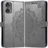 Preklopna maskica za Motorola Moto G85, mandala, siva