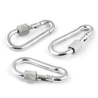 DQ-PP karabiner sa sigurnosnom maticom, 7 mm, pocinčan, 10 kom.
