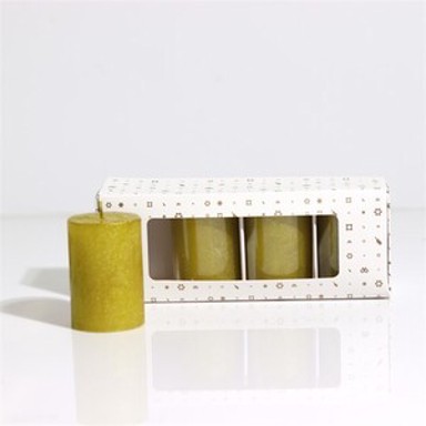 Svijeća metalik 5 x 7.5 cm, 4 komada, šampanj