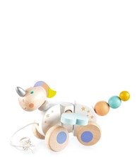 ZOPA Igračka, na povlačenje, Jednorog, drvena