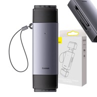 BASEUS Čitač kartica Lite Series SD/TF USB + USB-C, sivi