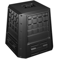 NORTHIX Vrtni kompostnik, 380 L, crni, PP