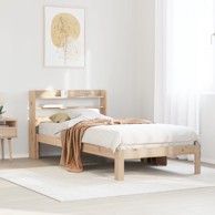 Okvir kreveta s uzglavljem 90 x 200 cm od masivne borovine