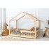 ADEKO Dječji krevet od masivnog bora u obliku kućice 90x200 cm u prirodnoj boji Mila RMW 