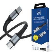 Dodatna oprema - 3mk hyper kabel N-SERIES c na c 1,5 m PD 3.0 QC 3.0 20 V/5 A 100 W, crni