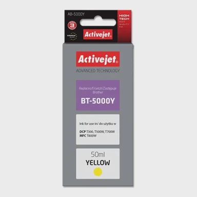 ACTIVEJET Tinta za pisač AB-5000Y, zamjena za Brother BT-5000Y, supreme, 50 ml, žuta