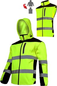 LAHTI PRO Softshell radna jakna, veličina L, žuta
