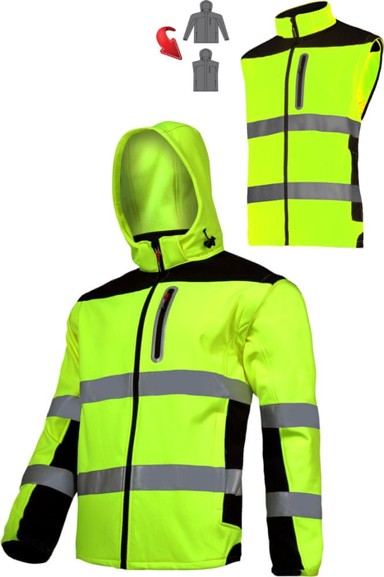 LAHTI PRO Softshell radna jakna, veličina L, žuta