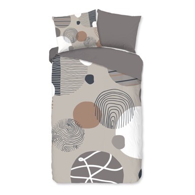 GOOD MORNING Posteljina Hendrik 140x220 cm za krevet za jednu osobu/produženi krevet od pamučnog materijala siva