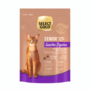 SELECT GOLD Cat Sensitive Digestion Senior perad s rižom 300 g