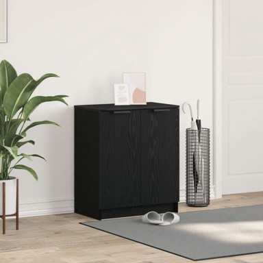 Ormar za cipele 59 x 35 x 70 cm konstruirano drvo, crna hrast