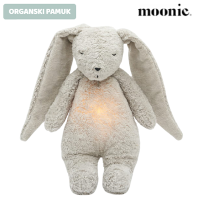 MOONIE Dječji zečić od organskog pamuka, gray